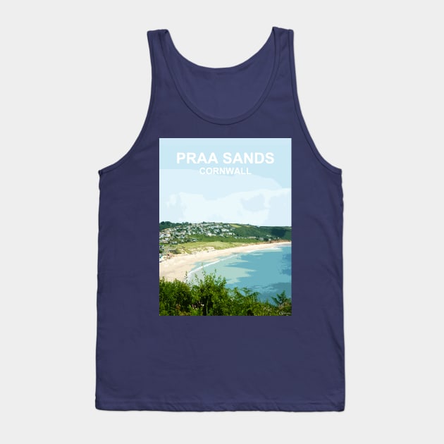 Praa Sands Cornwall. Cornish gift. Travel poster Tank Top by BarbaraGlebska